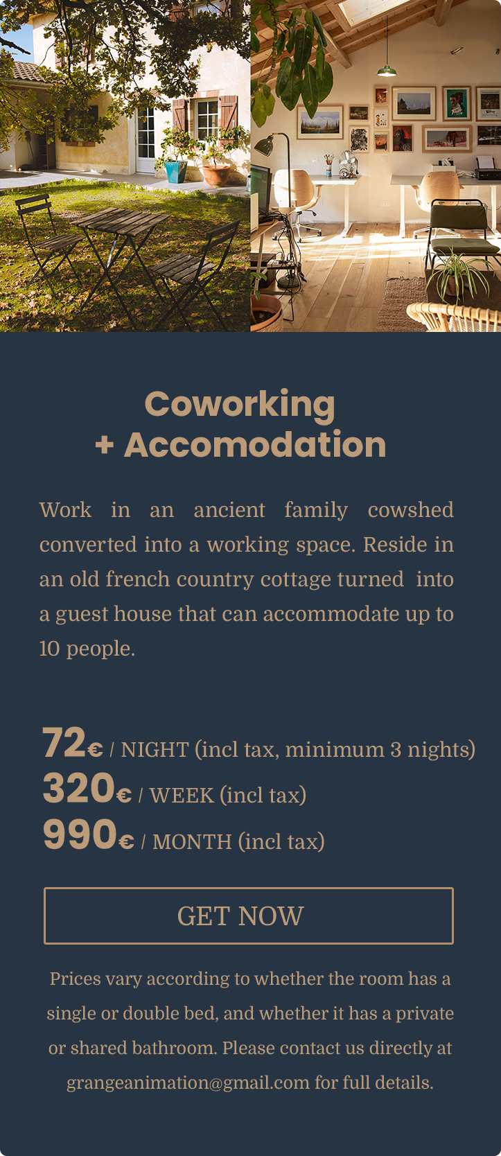 Coworking + Accomodation